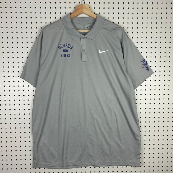Memphis Tiger Nike Basketball Polo XL Penny Hardaway 1 Cent TEAM ISSUED Gray NWT - Picture 1 of 6